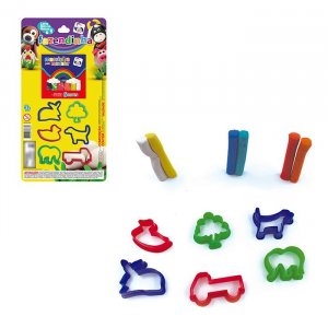 KIT MASSINHA FAZENDINHA C/6 CORES + ACESSORIOS PICA PAU