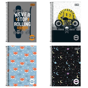 CADERNO UNIVERSITARIO  80FLS CAPA DURA PEPPER