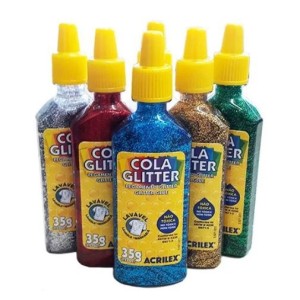 COLA COM GLITER 23G AVULSA CORES SORTIDA ACRILEX
