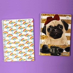 CADERNO UNIVERSITÁRIO 96FOLHAS CAPA DURA UAU