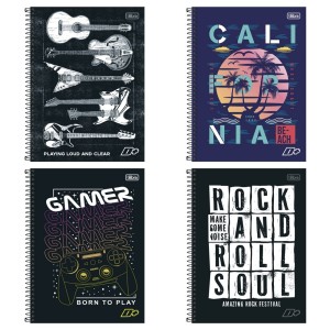 CADERNO UNIVERSITÁRIO 1X1  96FOLHAS CAPA DURA  D+