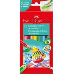 LAPIS DE COR AQUARELÁVEL 12 CORES FABER CASTELL