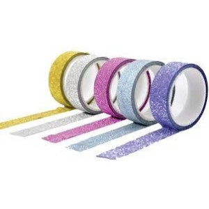 FITA ADESIVA DECORADA/GLITER 5 METROS