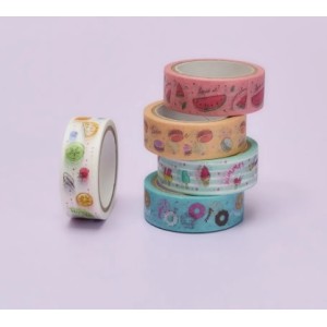 FITA ADESIVA DECORADA/GLITER 5 METROS