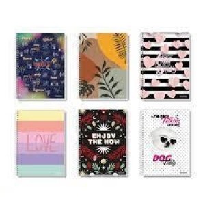 CADERNO 1/4 ESPIRAL CAPA DURA UAU 96FOLHAS PAUTA BRANCA