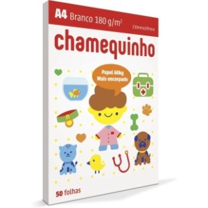 PAPEL SULFITE A4 120G COM 50 FOLHAS - CHAMEQUINHO