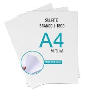PAPEL SULFITE A4 180G COM 50 FOLHAS