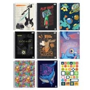 CADERNO UNIVERSITARIO 15 MATERIAS 300 FOLHAS KBOM