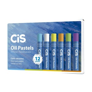 Giz Pastel Oleoso Pentel com 12 Cores - Cis